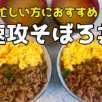 【10分で完成】忙しい日の速攻そぼろ丼