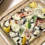 野菜のピザソースチーズ焼き／なす／ピーマン／トマトレシピ／朝ごはん／夕飯／副菜128