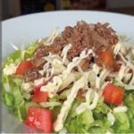 レンチン５分【和風のタコライス】野菜が旨いかなり役立つ一皿