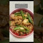 10分で作る🌷豚肉とインゲンのオイスター炒め丼弁当 #簡単レシピ #お弁当 #丼 #豚肉 #インゲン