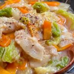 【時短&節約!】放ったらかしで完成する豚肉と野菜のあんかけレシピ
