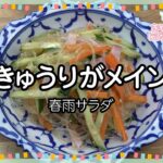 きゅうりがメインの春雨サラダ (こども向けレシピ Lv2 No5)