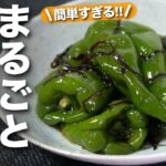 【ピーマンレシピ】潰して混ぜてチン!ピーマンの旨味をシンプルに楽しむ簡単すぎるまるごとピーマン塩昆布【今日のあと一品】【副菜レシピ】