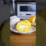 材料4つ!フライパンでロールケーキ作り方!#food