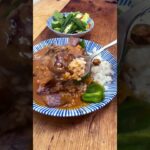 サイコロステーキカレーと夏野菜　#料理初心者　#簡単レシピ  #カレー　#ステーキ