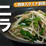 【ニラもやしレシピ】モリモリ食べて元気にスタミナアップ！食欲増進やみつきニラもやしナムル【今日のあと一品】【副菜レシピ】