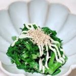 簡単【春菊レシピ】マヨネーズ和え／副菜／青菜／お弁当のおかず136
