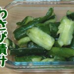 『きゅうりレシピ🥒』30分漬けるだけ!食欲止まらんピリッとクセになる『たたききゅうりのわさび漬け』