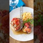 【夏野菜の煮込みハンバーグ】 #レシピ動画 #簡単レシピ #shortsvideo