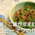 すぐ出来て簡単でおいしい夏野菜レシピ!じゃこピーマンの作り方!冷めても美味しいので、お弁当にも!人気の副菜・常備菜