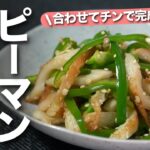 【ピーマンレシピ】種ごと食べて栄養満点！合わせてチンでもう完成！苦みと旨味が最高な組み合わせ♪お弁当おかずにも使えるやみつきちくわピーマン【今日のあと一品】【副菜レシピ】