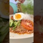 毎年余る素麺のアレンジレシピ【ビビン麺】冷たくて辛いのなんて最高に美味いから! #キャンプ飯 #料理動画 #レシピ動画