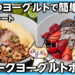【ヘルシースイーツ】チョコ味のグリークヨーグルトボウルの作り方🍫 #グリークヨーグルト #グリークヨーグルトボウル #greekyogurt