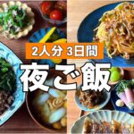 夜ご飯【2人分・3日間】三色丼 / ナポリタン / 牛肉きんぴらごぼう