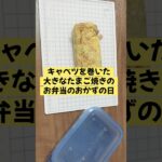 簡単お弁当のおかず／たまごのキャベツ巻き焼き／チキンかつ／鶏むね肉フライ／節約レシピ／タッパー弁当