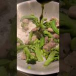 チキンと緑野菜のバジルパスタ　#shorts #パスタ #パスタレシピ #時短レシピ