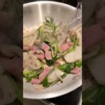 ベーコンと冬野菜の和風パスタ　#shorts #パスタ #パスタレシピ #時短レシピ