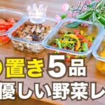 【作り置きレシピ】野菜たっぷり簡単で体に優しい副菜!飽きのこない常備菜おかず