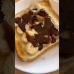 キャラメルバナナトースト作ってみました#簡単レシピ  #朝食  #スイーツ  #トーストレシピ  #男飯