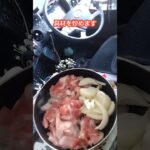 トラックで簡単料理。豚すき丼。