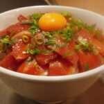 急にサーモン漬け丼を食べたくなったのでレシピを見ながら作る