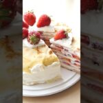 【おうちで作る】いちごのミルクレープの作り方🍓#おうちカフェ #スイーツ #簡単レシピ #いちごのミルクレープの作り方#お菓子作り好きな人と繋がりたい #クレープ#手作りケーキ