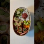 アスパラとねぎの豚肉巻き弁当。　#shorts #お弁当記録 #obento #豚肉レシピ #肉巻き